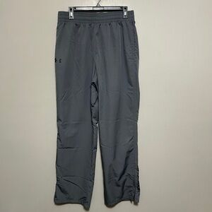 Under Armour Men's Pants L Gray Loose Coupe Windbreaker Athletic Casual Training